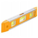 Tolsen - Lot of 2 - Mini Spirit Level Industrial 9 Length, Durable Aluminum & Plastic Construction with 3 Bubbles