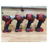 NON WORKING Milwaukee Tools (lot of 4)