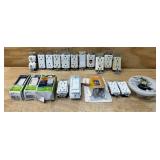 LEVITON various plug and switch lot of 20