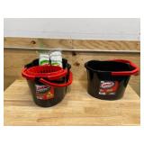 Libman - Lot of 4 - Utility Bucket, 4 Gallon Bucket, and 2 Tornado Mop Refills