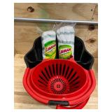 Libman - Lot of 4 - Utility Bucket, 4 Gallon Bucket, and 2 Tornado Mop Refills