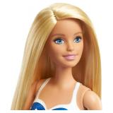 Barbie - Lot of 2 - GPB17 Beach Blonde Doll One-Piece Swimsuit with American Flag Inspired Design for Children Toy