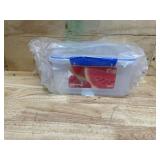 Sistema - Lot of 2 - KLIP IT Rectangular Collection Food Storage Container, 101 oz./3 L, Clear/Blue