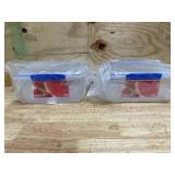 Sistema - Lot of 2 - KLIP IT Rectangular Collection Food Storage Container, 101 oz./3 L, Clear/Blue