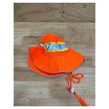 orange high-visibility safety hat (lot of 3)