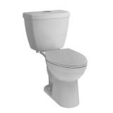 Foundations 2-piece 1.1 GPF/1.6 GPF Dual Flush Elongated Toilet in White, Seat Included