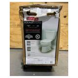 Foundations 2-piece 1.1 GPF/1.6 GPF Dual Flush Elongated Toilet in White, Seat Included