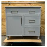 Home Decorators Connection Bilston 36 in. Single Sink Dove Gray Bath Vanity with White Engineered Stone Top (Assembled)