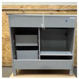 Home Decorators Connection Bilston 36 in. Single Sink Dove Gray Bath Vanity with White Engineered Stone Top (Assembled)