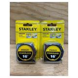 Stanley PowerLock 16 ft. L X 0.75 in. W Tape Measure (lot of 2)