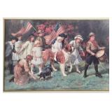 Framed G. Sheridan Knowles Patriotic Parade Print, 33x45 Inches