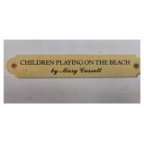Framed Mary Cassatt Print Children Playing on the Beach 29x23 Inches