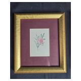 Set of 3 Framed Botanical Prints with Gold Frames