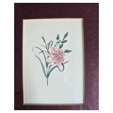 Set of 3 Framed Botanical Prints with Gold Frames