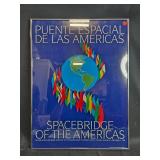 Framed Spacebridge of the Americas Poster 24x18 Inch