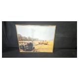 Lot of Framed Farm and Floral Prints UFA Advertising and Lilacs Art