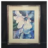 Framed Floral Artwork by Vernon 27x32 Inches