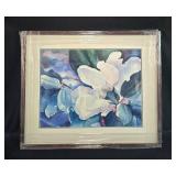 Framed Floral Artwork by Vernon 27x32 Inches