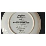 Set of Danbury Mint Emmett Kaye Farming the Heartland Collector Plates with Boston Store Box