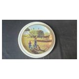 Set of Danbury Mint Emmett Kaye Farming the Heartland Collector Plates with Boston Store Box