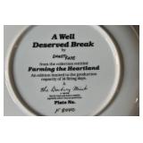 Set of Danbury Mint Emmett Kaye Farming the Heartland Collector Plates with Boston Store Box