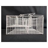 Small Parts Organizer Cabinet with Hardware Assortment and Wire Mesh Trap Cage