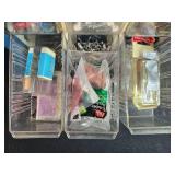 Small Parts Organizer Cabinet with Hardware Assortment and Wire Mesh Trap Cage