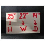 Set of Wood and White Tray Tables with Folding Stand