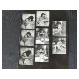 Collection of Vintage Black and White Family Portraits and Contact Sheets