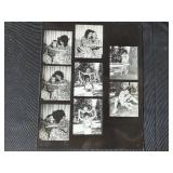 Collection of Vintage Black and White Family Portraits and Contact Sheets