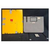 VTG Kodak Photographic Empty Paper Pack Box, Gray Art Portfolio Case, and Kodak Film Holder