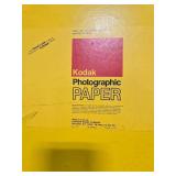 VTG Kodak Photographic Empty Paper Pack Box, Gray Art Portfolio Case, and Kodak Film Holder