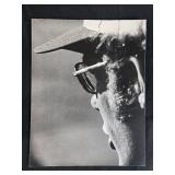 Framed Baseball Artwork and Black-and-White Photo, 23x19 Inches