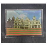 16x12 Brussels Grand Place Print with Green and Red Stripes
