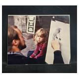 11x14 Art Print Photograph of Street Portrait Artist Drawing a Child