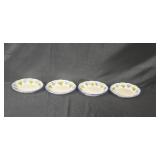 Set of 4 Giovanni Vietri Hand Painted Oval Ceramic Serving Dishes