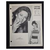 Collection of Vintage Black and White Studio Portraits and Model Comp Card