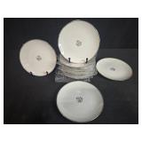 Set of 12 Noritake China "Bessie" 5788 Bread Plates with Blue Floral Design - display not inc