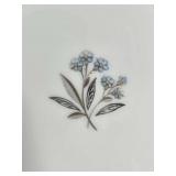 Set of 12 Noritake China "Bessie" 5788 Bread Plates with Blue Floral Design - display not inc