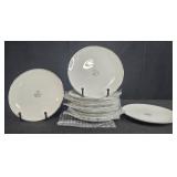 Set of 12 Noritake China "Bessie" 5788 Bread Plates with Blue Floral Design - display not inc