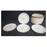 Set of 12 Noritake China Bessie 5788 Salad Plates  Quilted Carrier - display not inc