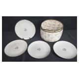 Set of 12 Noritake China Bessie 5788 Salad Plates  Quilted Carrier - display not inc