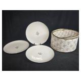 Set of 12 Noritake China Bessie 5788 Dinner Plates with Storage Case - display not inc