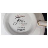 Set of 12 Noritake Sherwin Fine China Cups and Saucers