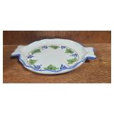 Vintage Giovanni Vietri Hand Painted Ceramic Serving Plate with Handles