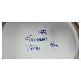 Vintage Giovanni Vietri Hand Painted Ceramic Serving Plate with Handles