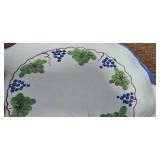 Vintage Giovanni Vietri Hand Painted Ceramic Serving Plate with Handles