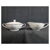 Noritake China Bessie 5788 Sugar Bowl with Lid and Creamer Set