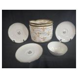 Noritake China Bessie 5788 Teacup and Saucer Set of 12 with Floral Pattern and Quilted Case - display not inc
