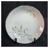 Set of 8 World Wide Harvest Wheat Dessert Plates Made in Japan - 1 w minor chip - stands not inc